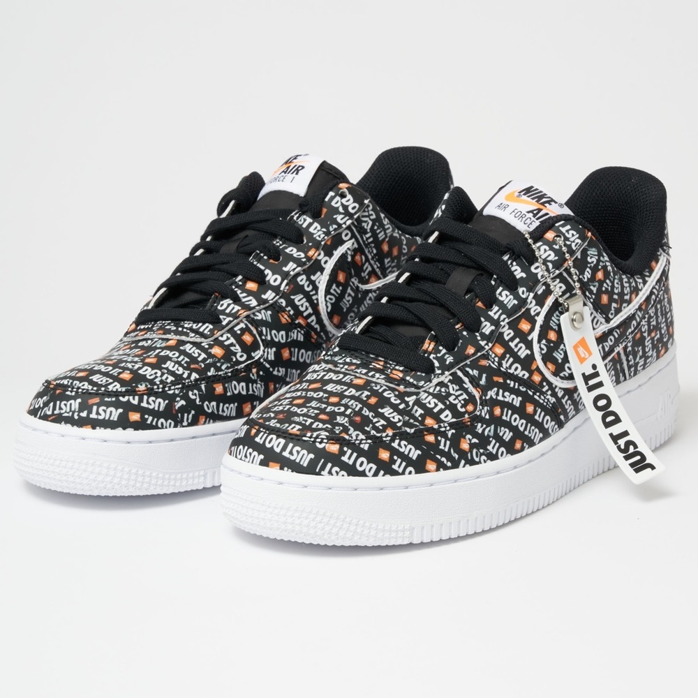 Air Force 1 black white and orange 2018 release